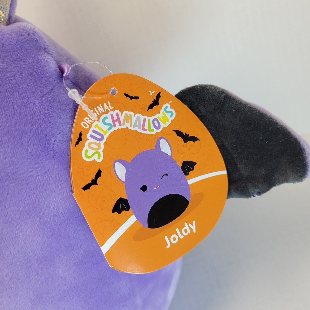 Squishmallows Joldy Purple Bat Plush 9" Halloween Kellytoy Jazwares NWT - Picture 4 of 9